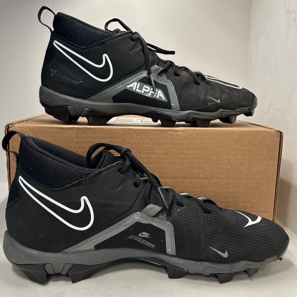 Nike Men's Football Cleats - Size 13 - Alpha Menace 3 Shark - Clean Footbeds! - Picture 5 of 12